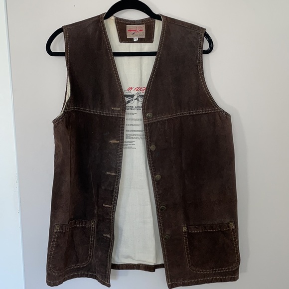 Genuine suede leather vest - Picture 3 of 4